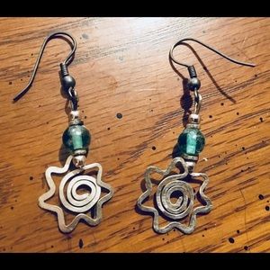 Vintage 1960s sun burst earrings